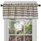 Achim Home Decor, Buffalo, Karierte Volant-Fenstervorhänge, 147 cm breit, 35,6 cm lang, braun und elfenbeinweiß kariert, lichtfilternd, Landhausstil, für Schlafzimmer, Wohnzimmer und Esszimmer