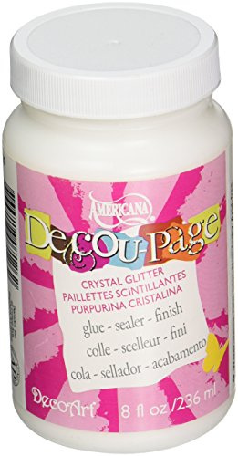 Deco Art Decoupage Glue, 8oz Crystal Glitter, One Size