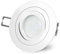 SSC-LUXon LED-Einbaustrahler Ultra flach (30mm) RF-2 rund weiß lackiert schwenkbar mit 4W LED Modul warmweiß 2700K 230V ohne Trafo | Oberfläche matt-weiß lackiert | Top Design