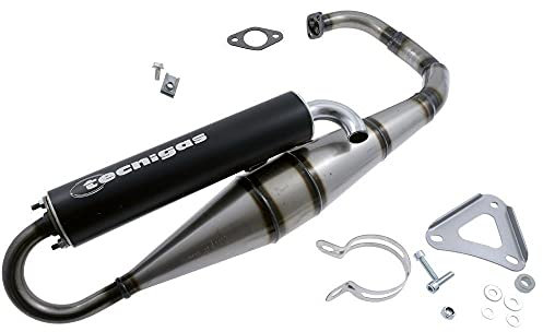 Tecnigas Auspuff Sportauspuff NEXT R für Aprilia Amico SR 50, MBK Booster Stunt, Yamaha CW BW BWS NG Spy Slider Zuma 50 Minarelli AC stehend