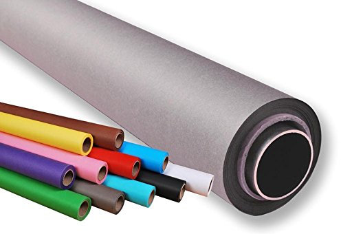 moderntex Hintergrundkarton, 11m lang x 2.72m breit grau 160g/m² Papierhintergrund