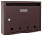 Profirst Mail PM 100 Briefkasten Braun Stahl HXB 32x24 cm Zylinderschloss 2 Schlüssel Namensschildhalter Sichtfenster inkl. Montagematerial
