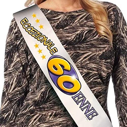 FASCIA 60 anni - ECCEZIONALE 60 ENNE - gadget idea regalo scherzoso compleanno