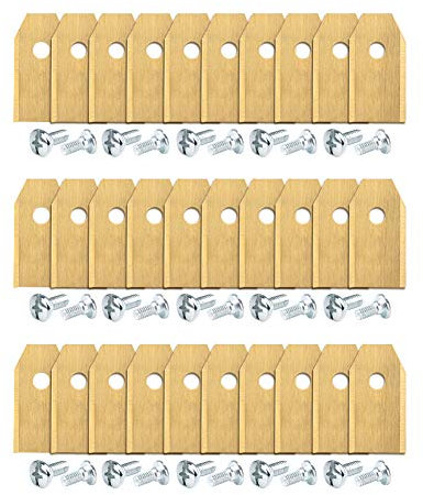 30PCS Lama di taglio per tosaerba TIMESETL 35x18x0.75mm Lama di ricambio per tagliaerba in acciaio inossidabile con lama di ricambio per rivestimento in titanio per Automower Husqvarna e Gardena