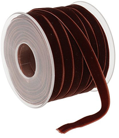 Sharplace 20 Meter Samtband 10mm Samt Schleifenband Schmuckband Geschenkband Geschenkverpackung Deko, Zierband Zierborte Borte Band für Hochzeit Party Valentinstag Geburtstag Geschenke, Kaffee