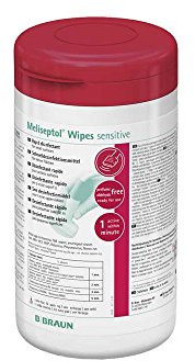 B.Braun Meliseptol Wipes sensitive Desinfektionstücher Schnelldesinfektion Spenderbox 60 Tücher