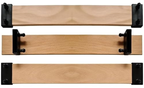 SCM Créations Lot 3 Lattes 61 cm (610mm) Largeur 53 mm ép 8 mm 7 Plis 6 Embouts 7 Plis pour clic clac bz sommier, Latte de lit