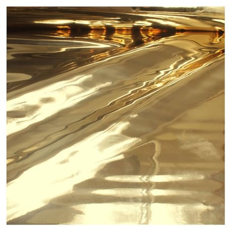 Stoff am Stück Stoff Lackleder gold stark glänzend Spiegel kratzfest Spiegelstoff Kunstleder