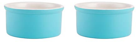 Farberware 5172568 Baker's Advantage Lot de 2 ramequins en céramique Multi usages 173 ml Bleu sarcelle