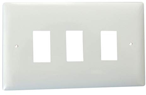 Varilight XOPGY3 PowerGrid Polar White 3 Gang Grid Plate (Twin Plate)