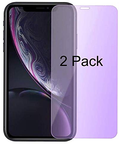 NOVAGO Compatible avec iPhone XS, iPhone X, iPhone 11 Pro (5.8'') Lot de 2 Films Protection écran en Verre trempé résistant avec Filtre Anti lumière Bleue (Filtre Bleu)