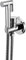 Kibath L473551 Grifo para el WC, higiene íntima para sustitución del Bidet, Monomando Agua fría y Caliente con Ducha de Mano. Diseño Redondo, Cromo Brillo