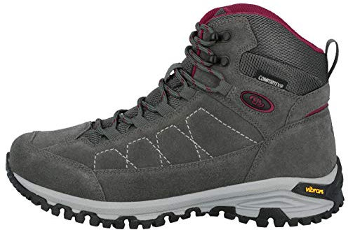 Brütting Mount Adams High Damen Outdoor- & Trekkingschuh, Grau/ Bordeaux, 43 EU