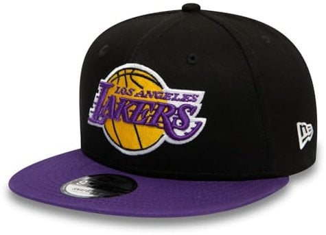 New Era Los Angeles Lakers NBA Essential Schwarz Lila Verstellbare 9Fifty Snapback Cap - S-M (6 3/8-7 1/4)