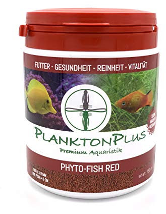 PlanktonPlus Aquaristik Phyto-Fish Red Granulatfutter für Zierfische Fische Garnelen Meerwasser und Süßwasser Aquarium (150ml)