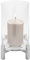 YONO, Windlicht mit Glas, Edelstahl, poliert, Glas, glatt, silberfarben, L. 18 cm, B. 18 cm, H. 29 cm, D. 15 cm [SP] [FM25]