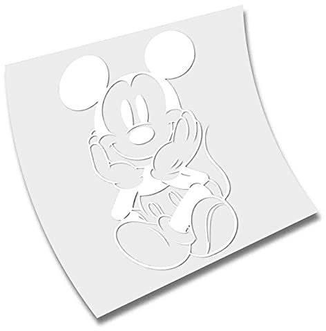 Aufkleber - Sticker - Mickey Mouse - Vinyl - Vinyl - Wall Decal - Disney - Cut (weiß)