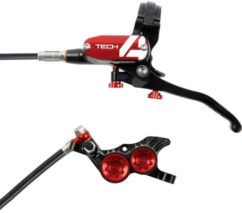 Hope Tech 4 V4 Scheibenbremse Hinten PM ohne Bremsscheibe rot