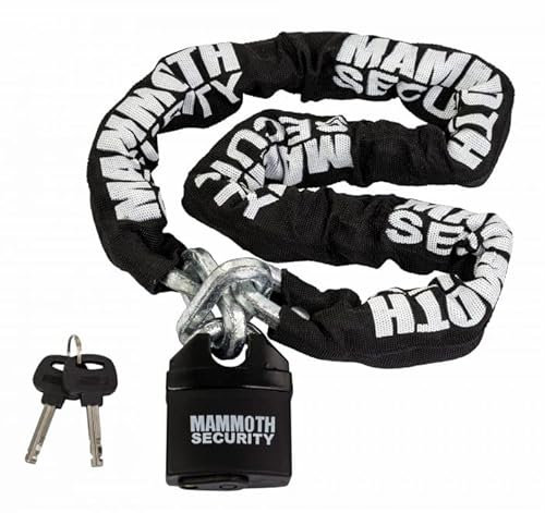 Mammoth Motorcycle Scooter Motorbike Heavy Duty Security Lock & Chain 1.2m (Black)