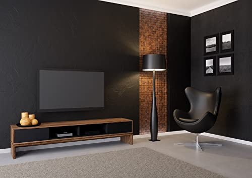 Mayaadi-Home RTV Regal Wohnzimmer TV-Schrank Fernsehschrank Kommode Regal Esszimmer Schlafzimmer Wohnzimmerschrank Sideboard Walnuss Furnier Stauraum Abato 190