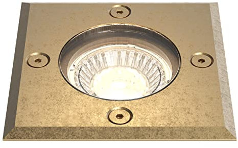 Astro Gramos Square Outdoor Ground Light - IP65 Rated - (Solid Brass), GU10 LED Lamp, Designed in Britain - 1312009 - 3 Years Guarantee