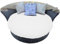 Sonneninsel Auflagen überzug Wasserdicht, Sonneninsel Auflagenbezug Universalgröße, Liegepolsterbezug Sonneninsel Rund, Sonneninsel Auflagen Ersatz 100% Polyeste (Ø180cm)