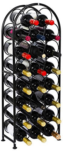 EasyPAG Métal 23 Bouteilles Étagère à Vin Casier à Bouteilles Range Bouteille Porte Bouteille Vin Rangement Bouteille de Vin,Noir