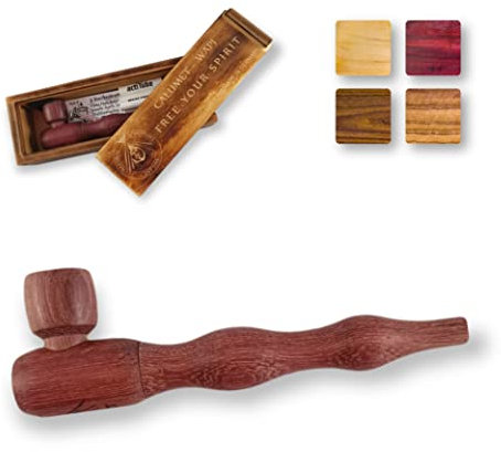 Calumet Wapi - Fischietto in legno con filtro ai carboni attivi, quattro tipi di legno, prodotto in Germania (maranth)