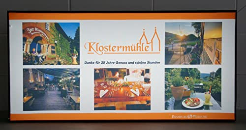 PrintGreen! LED Leuchtkasten mit Druck 120x60cm für Innen- & Außenwerbung - 15cm Bautiefe -