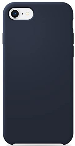 Coque Silicone Unie Soft Touch Bleu Nuit Compatible Apple iPhone 7 Plus iPhone 8 Plus