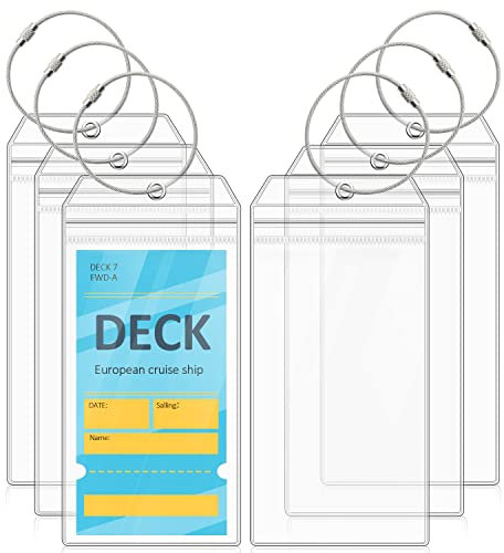 Kofferanhänger, Gepäckanhänger für Kreuzfahrten, Robuste Wasserfeste PVC Transparente Kofferanhänger, Kofferanhänger Koffer für Reisegepäck, Taschen, Rucksäcke (6)
