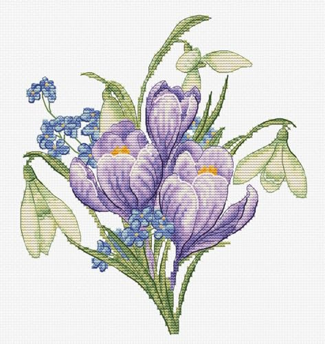 Lucas Cross Stitch Kit S - Spring Flowers, B1404