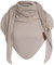 KNIT FACTORY - Lola Dreieckstuch - Fein Gestrickter Damen Schal - Tuch Schal - Für Frühling und Sommer - Baumwollmix - Kieselgrau - 190x85 cm