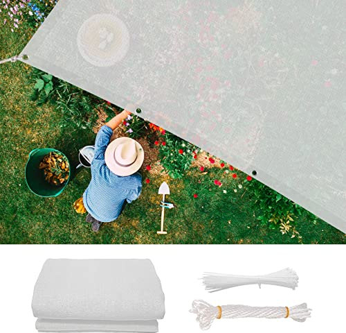 Sonnensegel Sonnenschutz 2.5 x 2.8 m UV-Schutz 85% Beschattung Terrasse, Sonnen Segel mit Ösen und Befestigungsseile für Balkon Terrasse Garten, Weiß