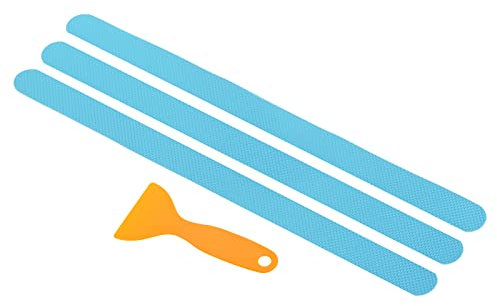 PATIKIL 15x0.8 Rutschfest Griff 6Pack Gleitfest Haftreifen Quadrat mit Spachtel für Treppen Wanne TOILET, Blau