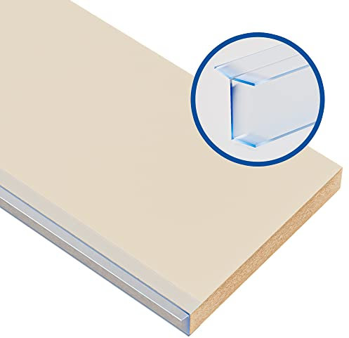 Prima Renovierungs-Systeme Sockelblende Küchen | Sockelleiste Küche mit Dichtungsprofil | Küchensockel 19 mm | Farbe und Größe wählbar (1800 x 150 mm, Sand Beige)