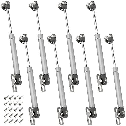 CHEUKYIU 8 Stück Gasdruckfedern 100n Gasfeder Gasdruckfeder, Hydraulic Klappenbeschlag Gasdruckfeder Kompressionsfeder, Möbel Gasdruck-Dämpfer für Türen, Schränke, Kleiderschrank, Mülltonnenbox