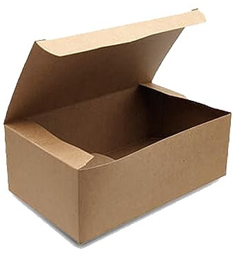 Générique 50 Boites repas take away en carton kraft brun 2200 ml pour poulets frits, wings, frites et tout plats chauds ou froids à emporter