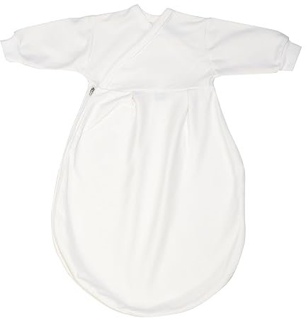 Dein Kinderland Alvi Baby Mäxchen Innensack Schlafsack Baumwolle weiß mit Babylöffel Babyschlafsack Ganzjahresschlafsack Innenschlafsack (56 cm)