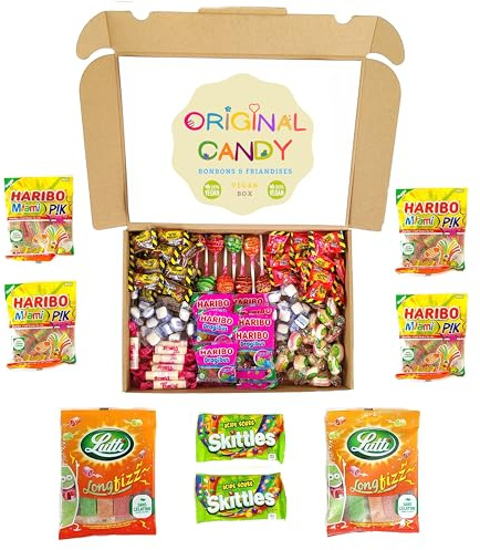Assortiment de Bonbons Vegans - 132 Confiseries de Marque dans une Boîte Unique de Qualité pour Régime Végétarien Végétalien - 10 Types de Friandises Sweets - 1009g – Vegan Box by Original Candy