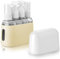 Madenia Travel Bottles Set Toiletries 50 ML Clear Air Travel Size Bottle 4 PCS Leak Proof Travel Liquid Containers for Cosmetic with Label and Storage Box, Light Beige