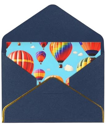 XqmarT Geburtstagskarten mit Heißluftballons, leere Karten, Grußkarte mit Umschlägen, Dankeskarte für alle Anlässe
