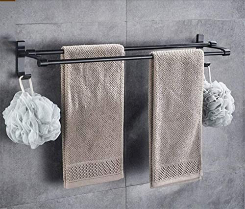 NEECS Toallero Estante para Toallas Simple, toallero Grueso de Aluminio sin Puh para baño, Barra para Colgar en la Cocina, Barra para Toallas antioxidante de Gran Capacidad de Carga -Q/4