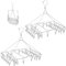 [2 Pack] Folding Clothes Drying Hanger with 72 Clips Totally, Stainless Steel Space Saver Washline Dryer Rack with Peg for Sock, Underwear, Baby Clothes and Delicate Washes