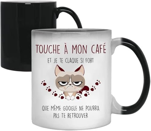 Cadeau Collègue De Travail |Touche à mon Café et je te Claque | Mug Cadeau Collègue De Travail | Idée Cadeau Mug Humour pour Collègue (Magique)