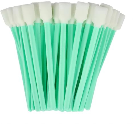 YANZEO Schaumstoff-Reinigungsstäbchen,Schaumstofftupfer-Kit,Mehrzweck-Schwammstäbchen für Kamera, Tintenstrahldrucker, Druckkopf, optische Linse, optische Geräte (50 Stück Schaumstofftupfer-Kit)
