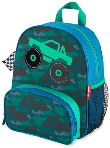 Skip Hop Spark Style Kinder-Rucksack, Vorschulrucksack für Jungen und Mädchen, geräumig, verstellbare gepolsterte Träger, seitliche Netz-Flaschentasche, langlebig und leicht zu reinigen, geeignet für