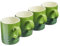 Cooks Professional 4 Piece Colourful Stoneware Mug Set | Tea Coffee Hot Chocolate Drinking Cups | Microwave Dishwasher Refrigerator Freezer Safe | 350ml Capacity | Green