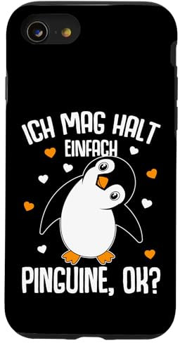 Ich mag halt Pinguine Kinder Damen Herren Penguin Hülle für iPhone SE (2020) / 7 / 8