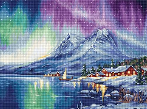 Luca-S Gobelin Stickpackung Nordlichter, Zählmuster